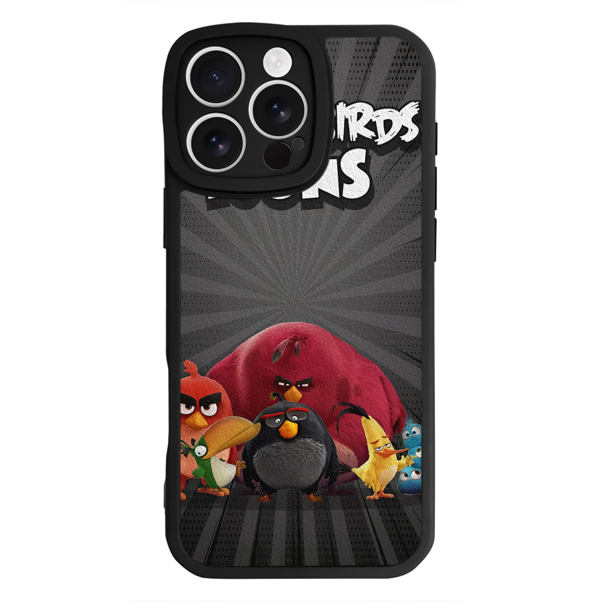 （画像用） Angry Birds アングリーバード 【iPhone 16シリーズ対応】シリコンスマホケース（レザー調） 材質：シリコン